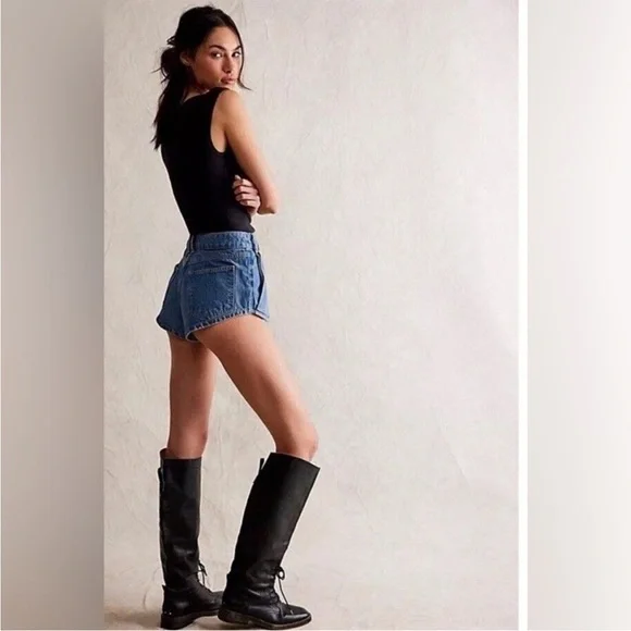 Free people prince street denim shirt size 27 NEW - Picture 2 of 9